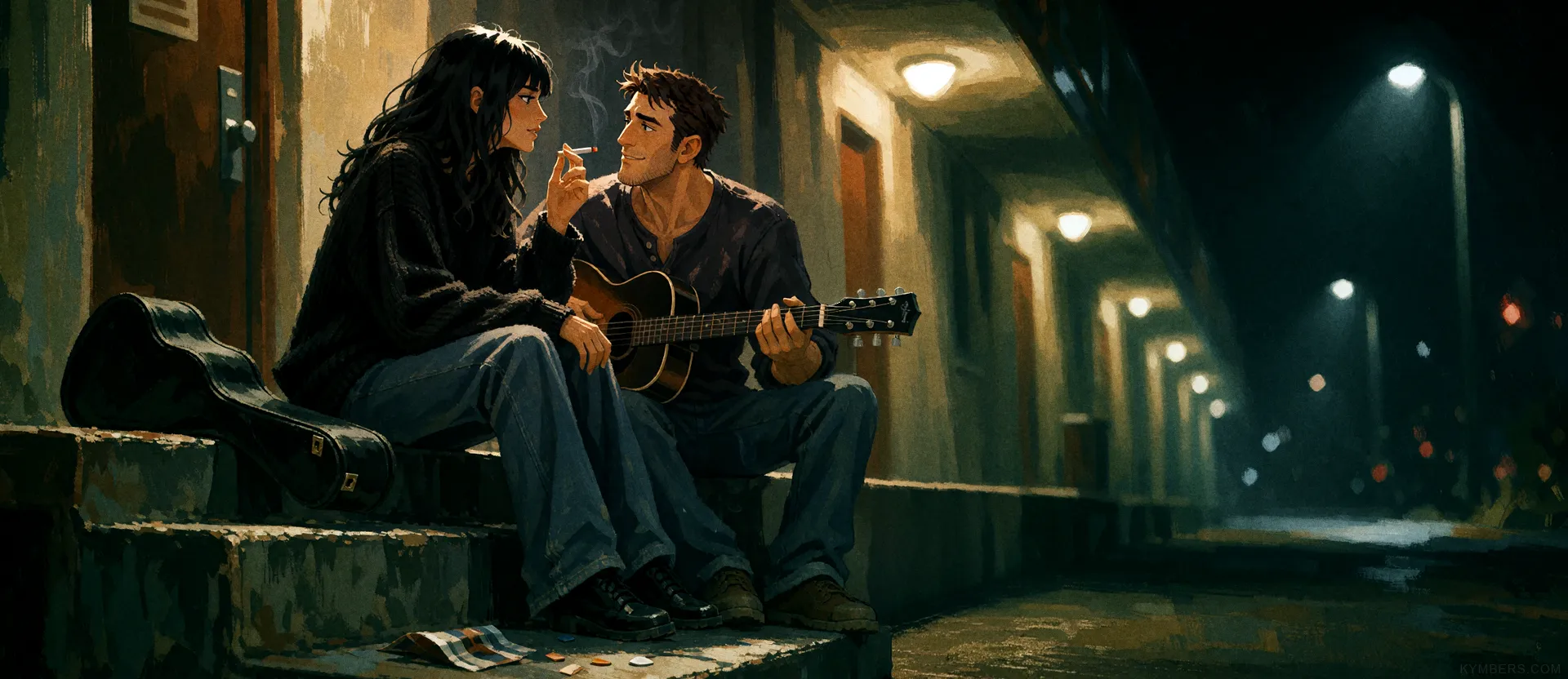 Midnight Duet on Steps