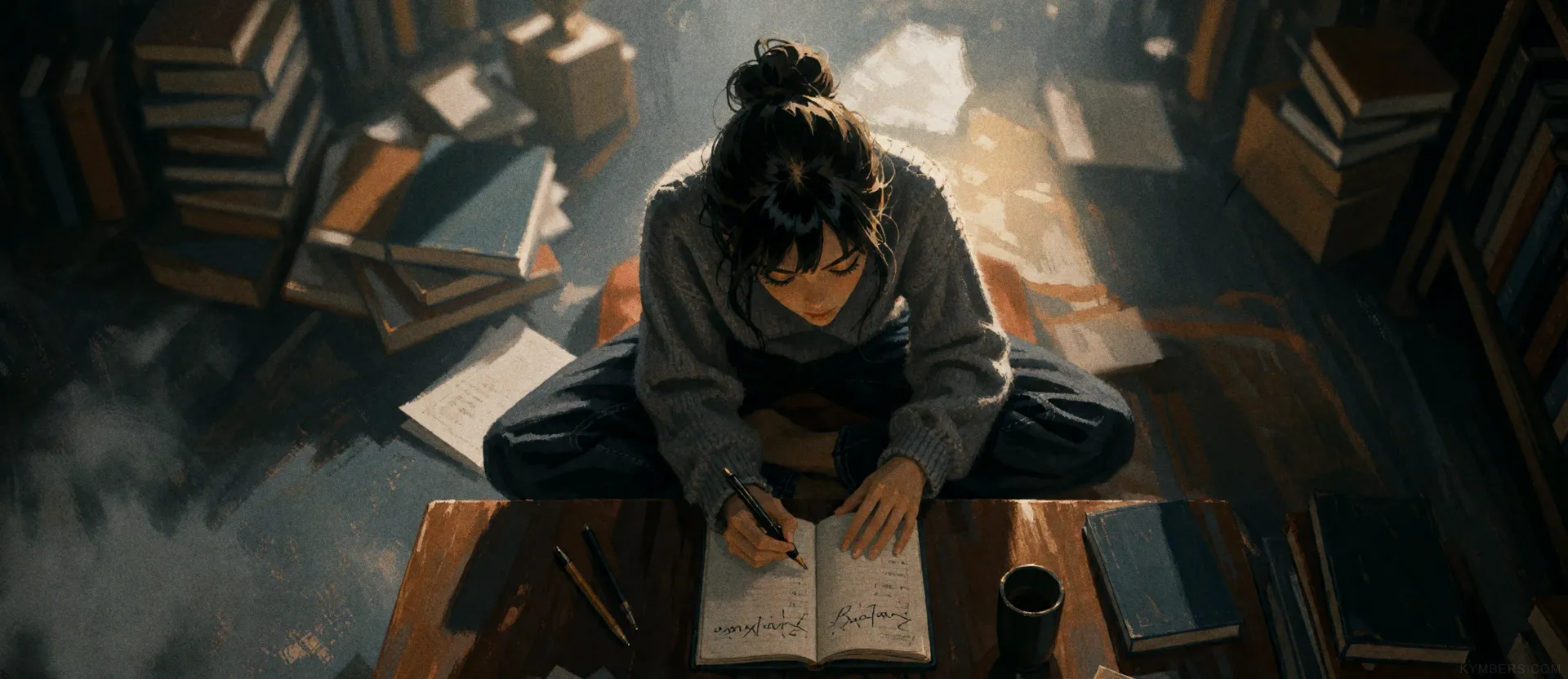Eva Writing in Solitude
