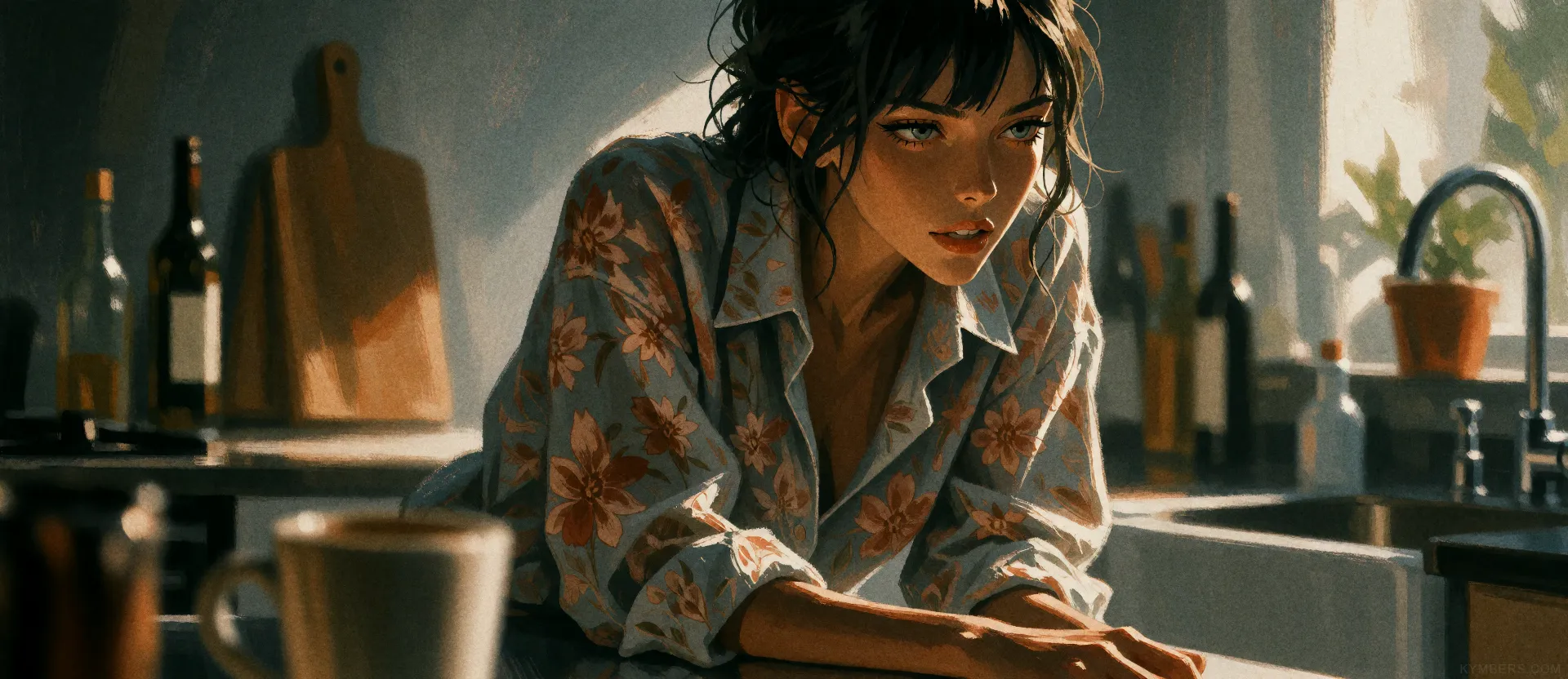 Eva in Kitchen Light