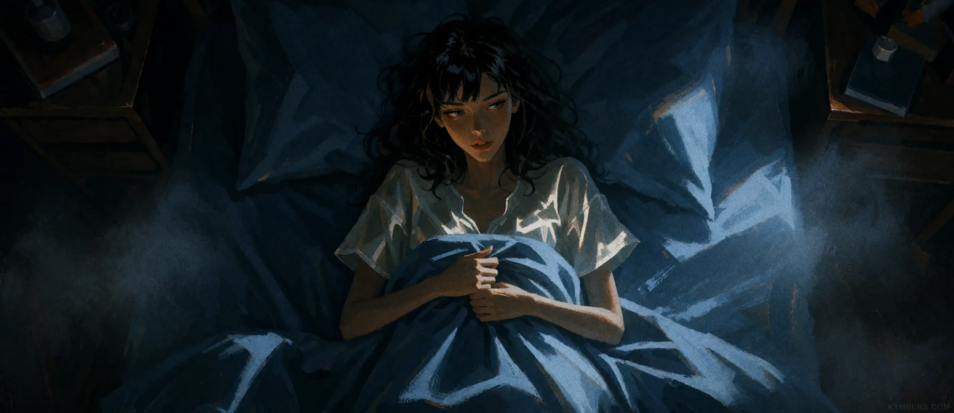 Eva Awake in Moonlight