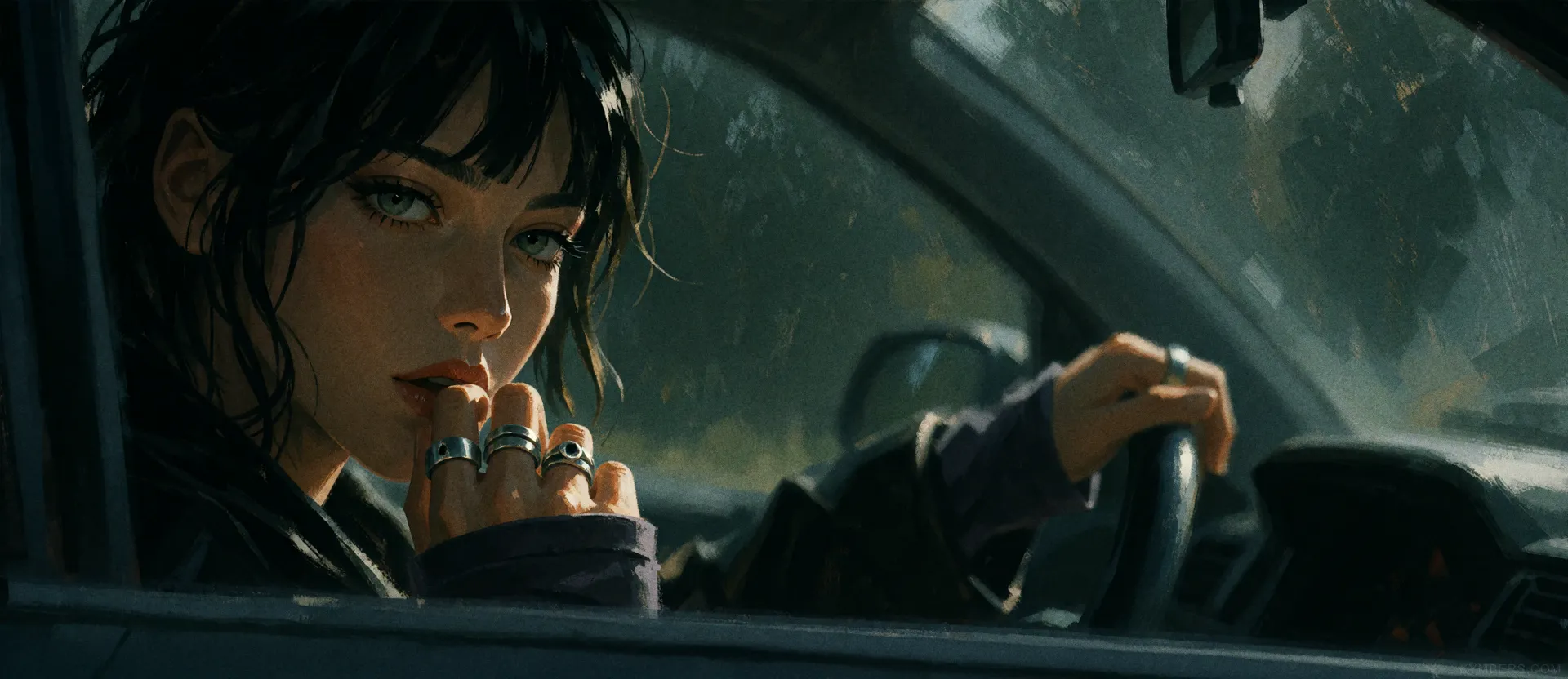 Eva Behind the Wheel